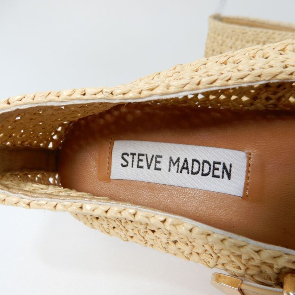 Steve Madden Laney Ballet Flats Mary Jane Size 7 Natural Woven NEW - Picture 9 of 12
